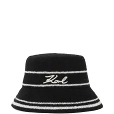 Вязаная панама с полосками