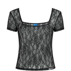 Кружевная блузка с квадратным вырезом