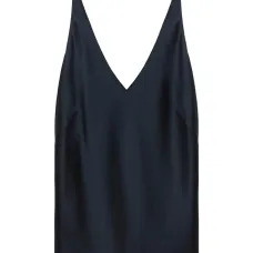 Шелковый топ с V-образным вырезом