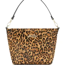 Сумка-тоут с леопардовым узором и логотипом