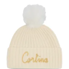 Шапка бини с помпоном