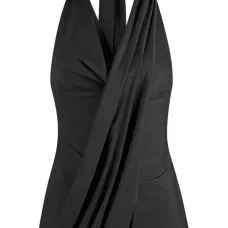 Драпированный топ на завязках вокруг шеи Драпированный топ на завязках вокруг шеи