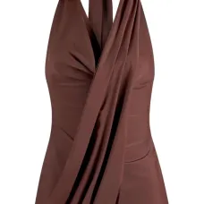 Драпированный топ на завязках вокруг шеи Драпированный топ на завязках вокруг шеи