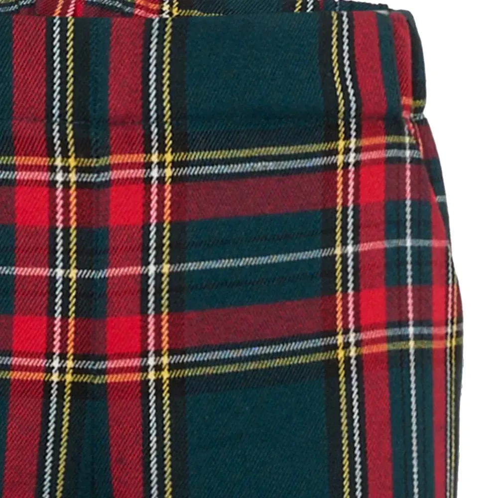 Брюки с карманами в тартан (клетку)