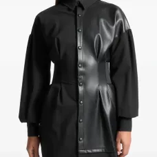 Мини-платье-рубашка с панелями и приталенным поясом Мини-платье-рубашка с панелями и приталенным поясом