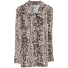 Рубашка с принтом под змеиную кожу Cosme Рубашка с принтом под змеиную кожу Cosme