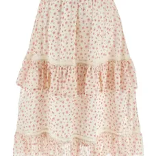 Юбка с оборками и цветочным принтом Юбка с оборками и цветочным принтом