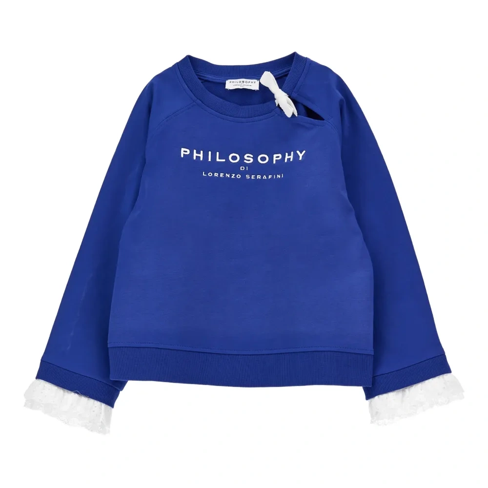 Толстовка с кружевной отделкой