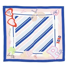 Шарф с окантовкой в полоску