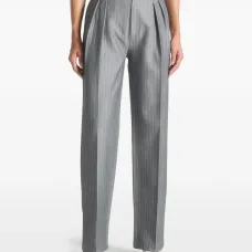 Полосатые брюки строгого кроя