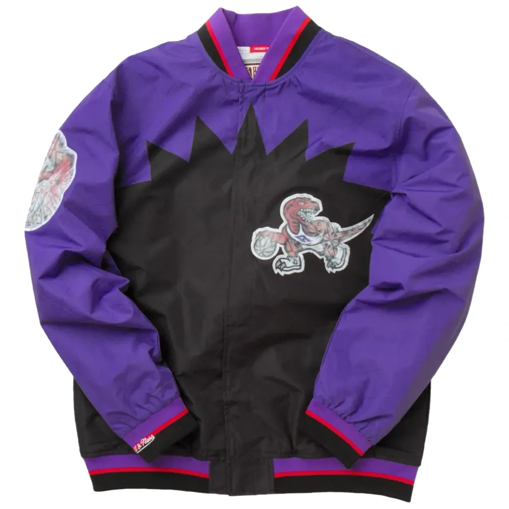 Юбилейная разогревочная куртка Toronto Raptors 75th Anniversary с нашивками