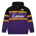 X Лос-Анджелес Лейкерс толстовка с капюшоном в полоску Big Tall Hardwood Head Coach