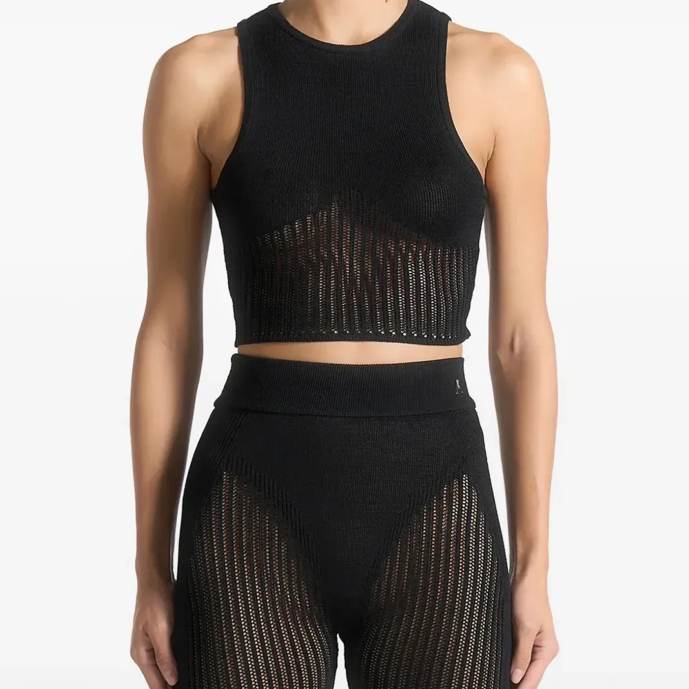 Укороченный трикотажный топ