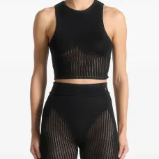 Укороченный трикотажный топ