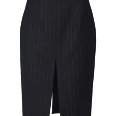 Юбка миди Claudia в полоску с разрезом Юбка миди Claudia в полоску с разрезом