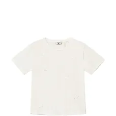 Футболка с цветочными аппликациями Футболка с цветочными аппликациями