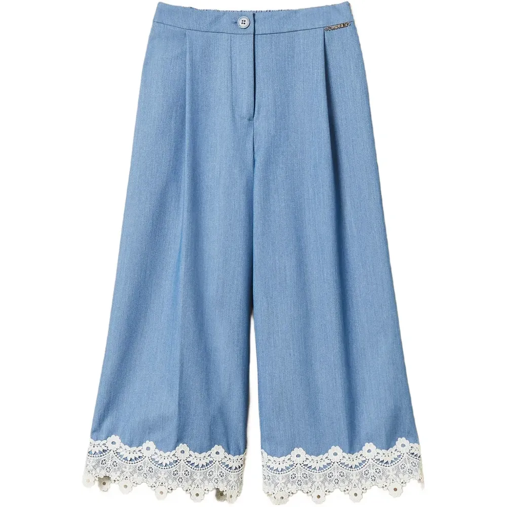 Брюки с кружевной отделкой Брюки с кружевной отделкой