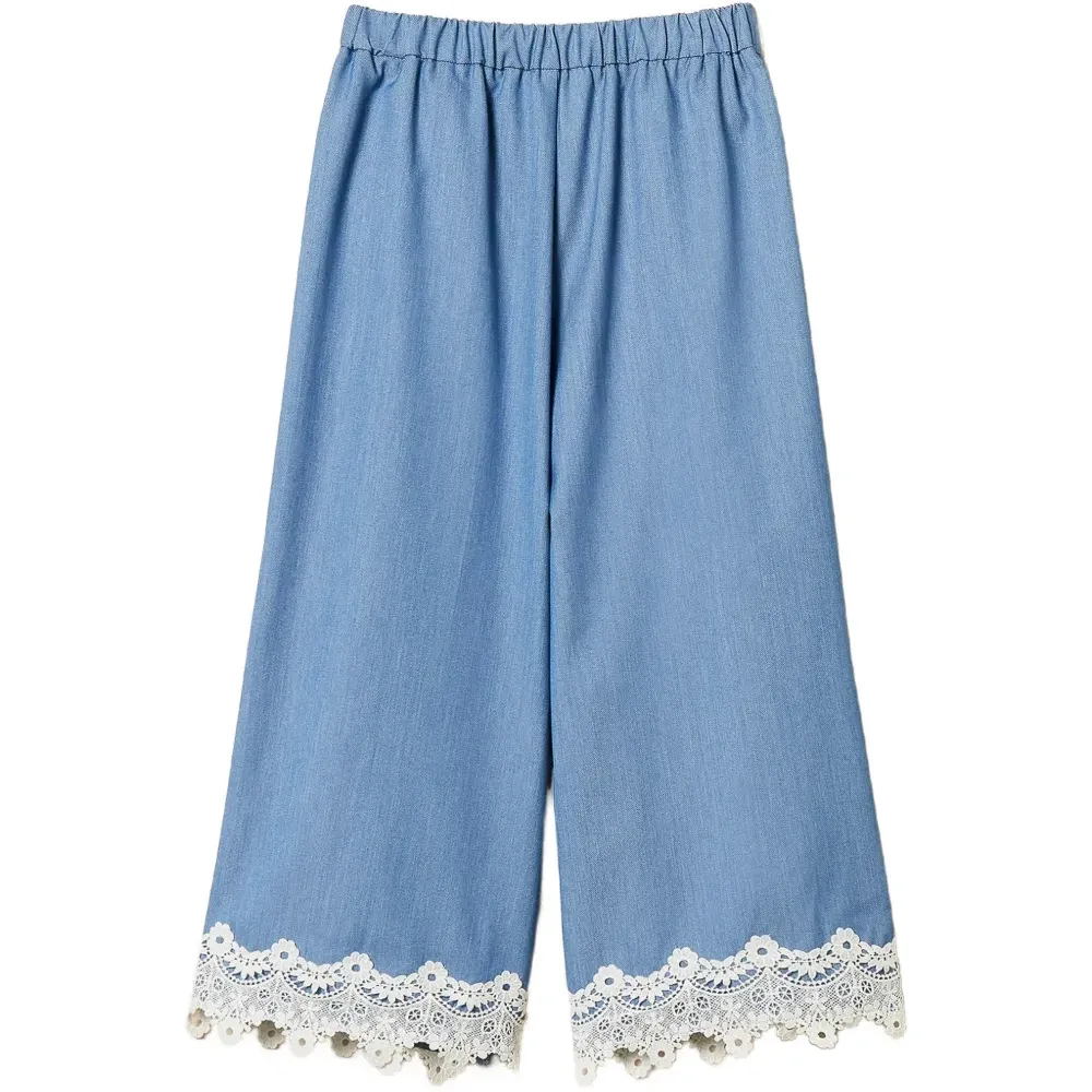 Брюки с кружевной отделкой Брюки с кружевной отделкой