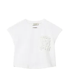 Футболка с деталями в виде роз