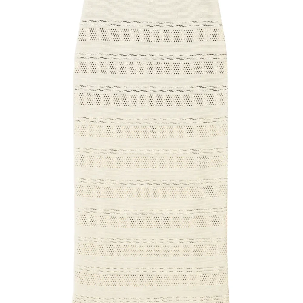 Трикотажная юбка миди с оборками Трикотажная юбка миди с оборками