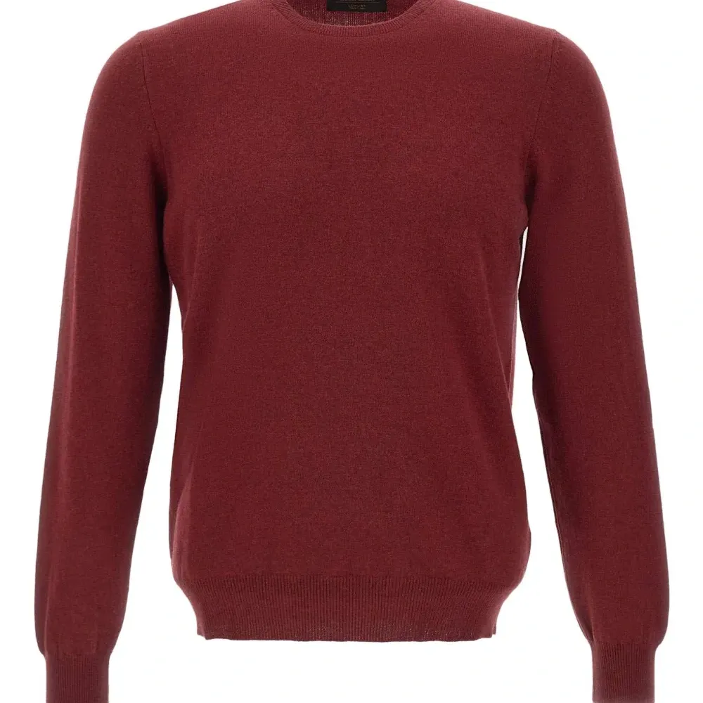 Свитер с круглым вырезом и ребристыми краями