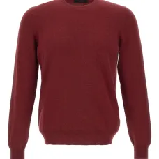 Свитер с круглым вырезом и ребристыми краями