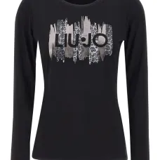 Футболка с длинными рукавами и логотипом Футболка с длинными рукавами и логотипом