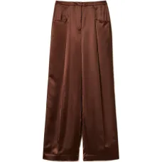 Атласные брюки палаццо