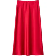 А-силуэта атласная юбка