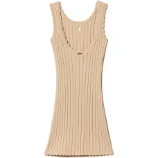 Короткое платье в рубчик Короткое платье в рубчик