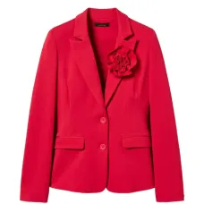 Блейзер с цветочной аппликацией