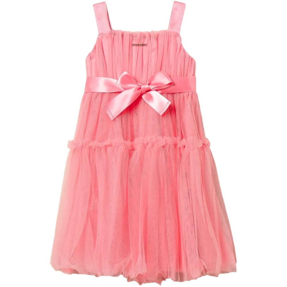 Платье из тюля с поясом