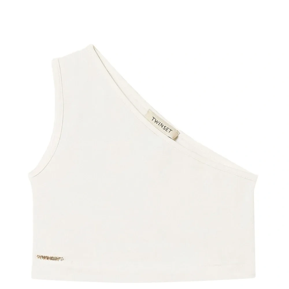 Топ на одно плечо с логотипом