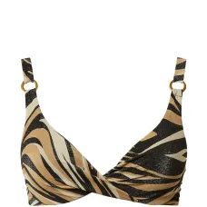 Бикини-топ с зебровым принтом