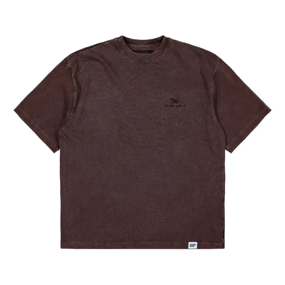 Футболка с круглым вырезом, окрашенная пигментным способом