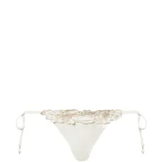 Штаны с цветочной вышивкой