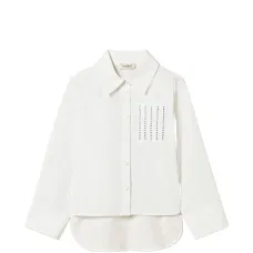 Рубашка с карманом, украшенным заклёпками Рубашка с карманом, украшенным заклёпками