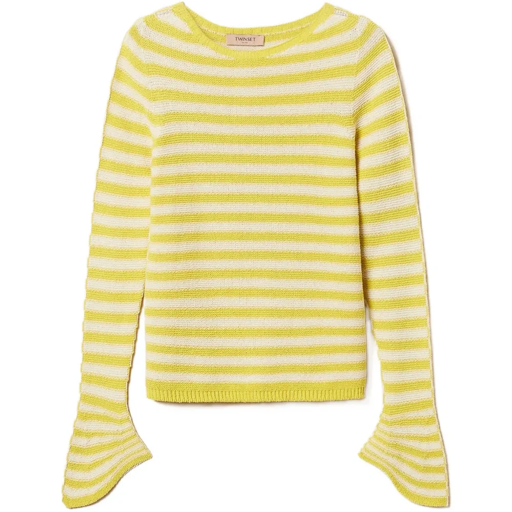 Топ в полоску с круглым вырезом Топ в полоску с круглым вырезом