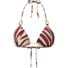 Бикини-топ из люрекса с принтом зебры