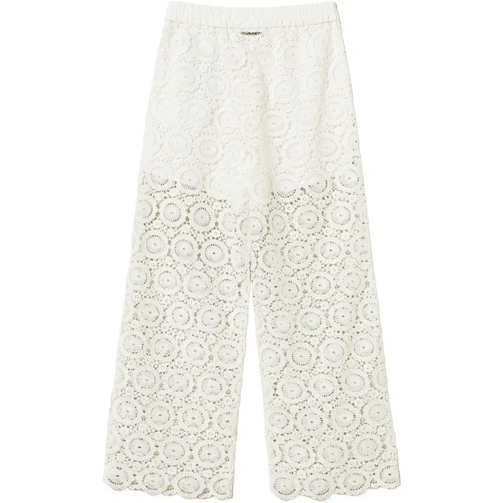 Брюки из макраме кружева