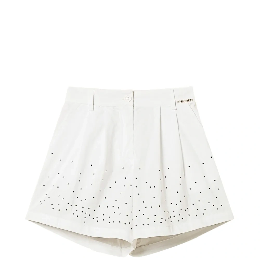 Поплиновые шорты с заклепками