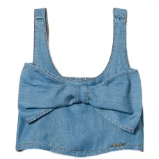 Укороченный топ с бантом