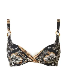 Бикини-топ с косточками и платочным принтом