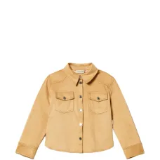 Куртка с накладными карманами на груди и бахромой