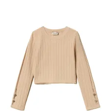 Ажурный свитер на пуговицах