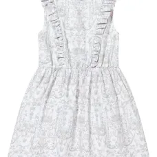 Платье с геометрическим рисунком и оборками