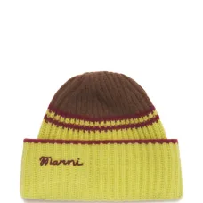 Шапка-бини в полоску с цветными блоками Шапка-бини в полоску с цветными блоками