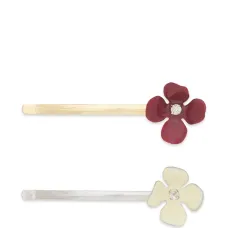 Набор из двух заколок для волос с цветочным декором Набор из двух заколок для волос с цветочным декором