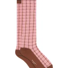 Жаккардовые носки в клетку