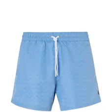 Плавки-шорты с завязками и зигзагообразным узором